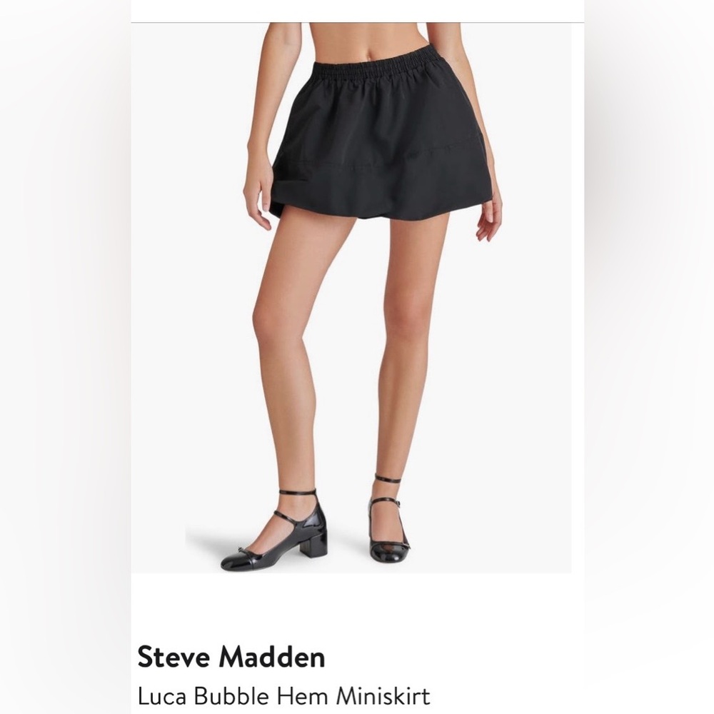 Steve Madden Black Bubble Hem Mini Skirt